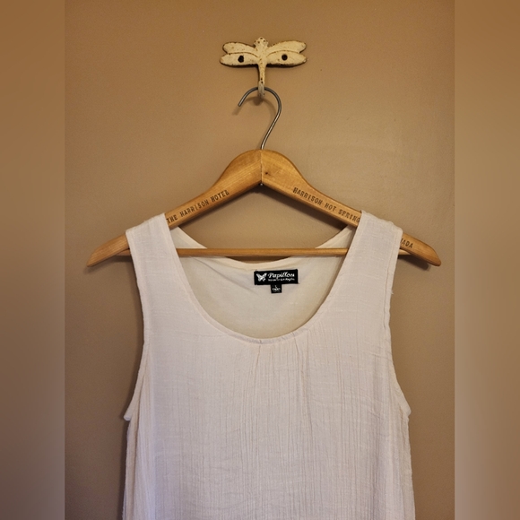 Papillon. Off-white sleeveless short dress/tunic. Wm M. - Picture 2 of 8